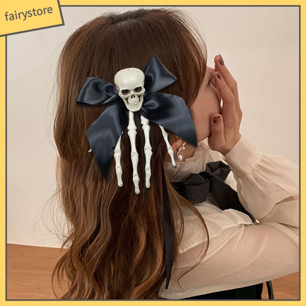 Kẹp Tóc Hình Xương Bàn Tay Halloween Chống Trượt Chống Rơi