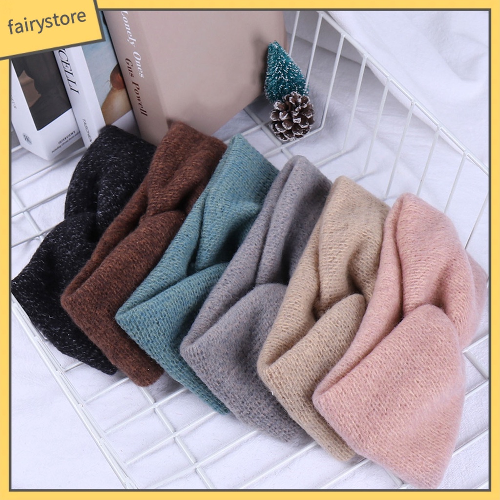 Băng Đô Cài Tóc Đan Chéo Màu Sắc Trơn Thoáng Khí Tiện Dụng Mang Theo Du Lịch Cắm Trại