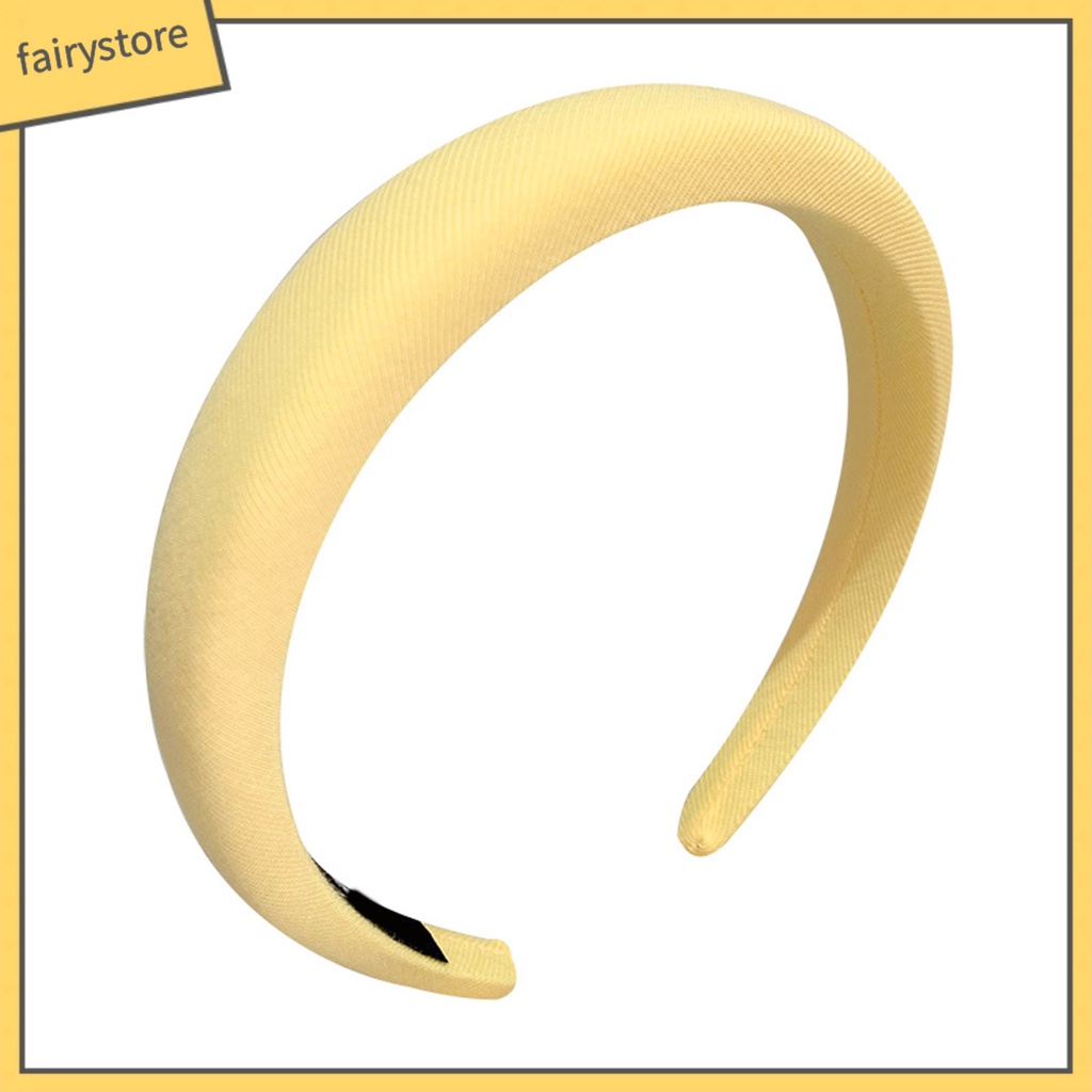 Băng Đô Cài Tóc Mềm Mại Co Giãn Gọn Nhẹ Chống Trượt Màu Trơn Dành Cho Nữ