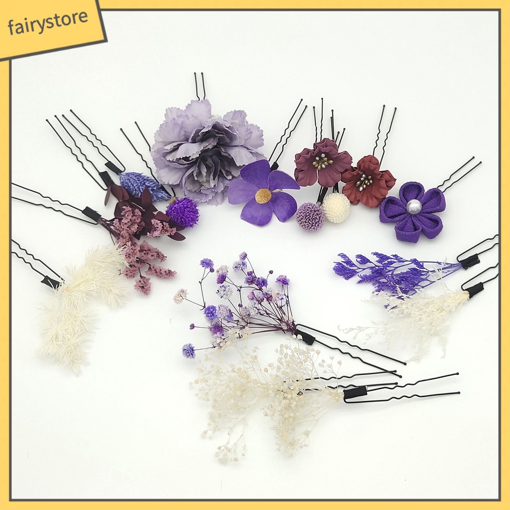 Set 17 Phụ Kiện Trang Trí Tóc Chống Rơi Trọng Lượng Nhẹ