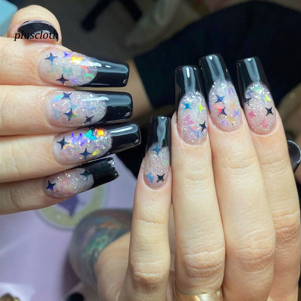 1 Hộp Sequin Lấp Lánh Trang Trí Móng Tay Không Gây Kích Ứng DIY