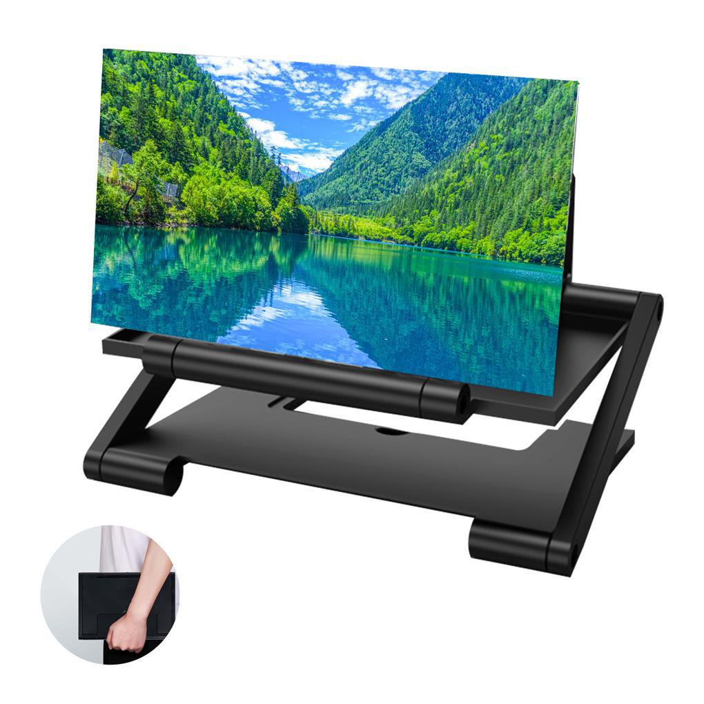 Kính Phóng Đại Màn Hình Điện Thoại 8 Inch Chống Ánh Sáng Xanh Có Giá Đỡ Để Bàn Màu Đen
