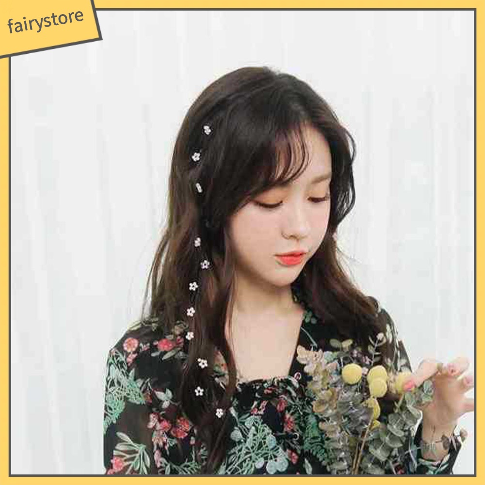 Lược Bện Tóc Vô Hình Đính Hoa Xinh Xắn Cho Nữ