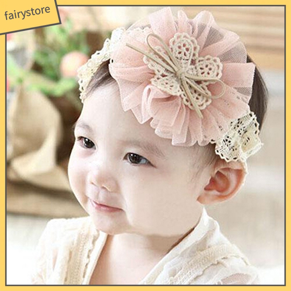 Băng Đô Ren Hoa Dễ Thương Cho Bé Gái