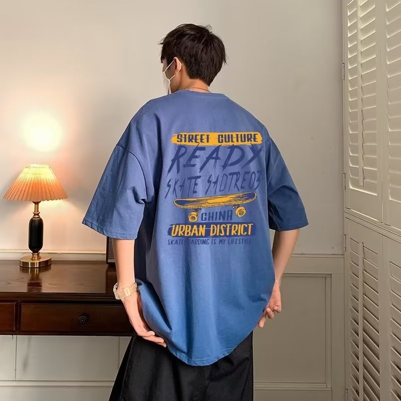 Áo phông nam big size có size lớn M-8xl Áo thun unisex nam nữ form rộng tay lỡ phông In Hình Hoạt Hình Phong Cách Mỹ Thời