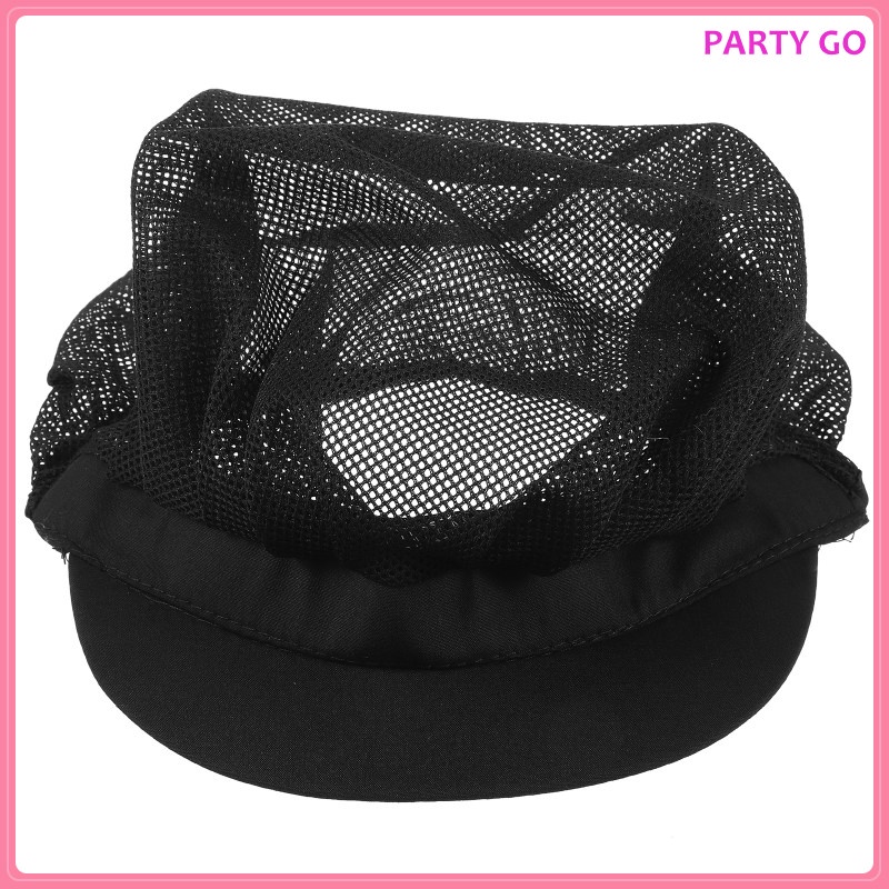 Mũ Đầu Bếp Bằng Cotton Phối Lưới Thoáng Khí Cho Nam