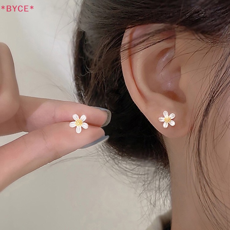 1 Đôi Bông Tai Mạ Bạc Hình Hoa Phong Cách Hàn Quốc Dành Cho Nữ Mới