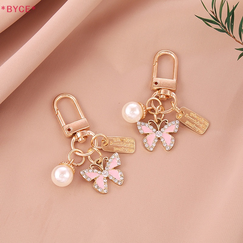 Móc Khóa Hình Bướm Bằng Kim Loại Đính Đá Thời Trang Mới