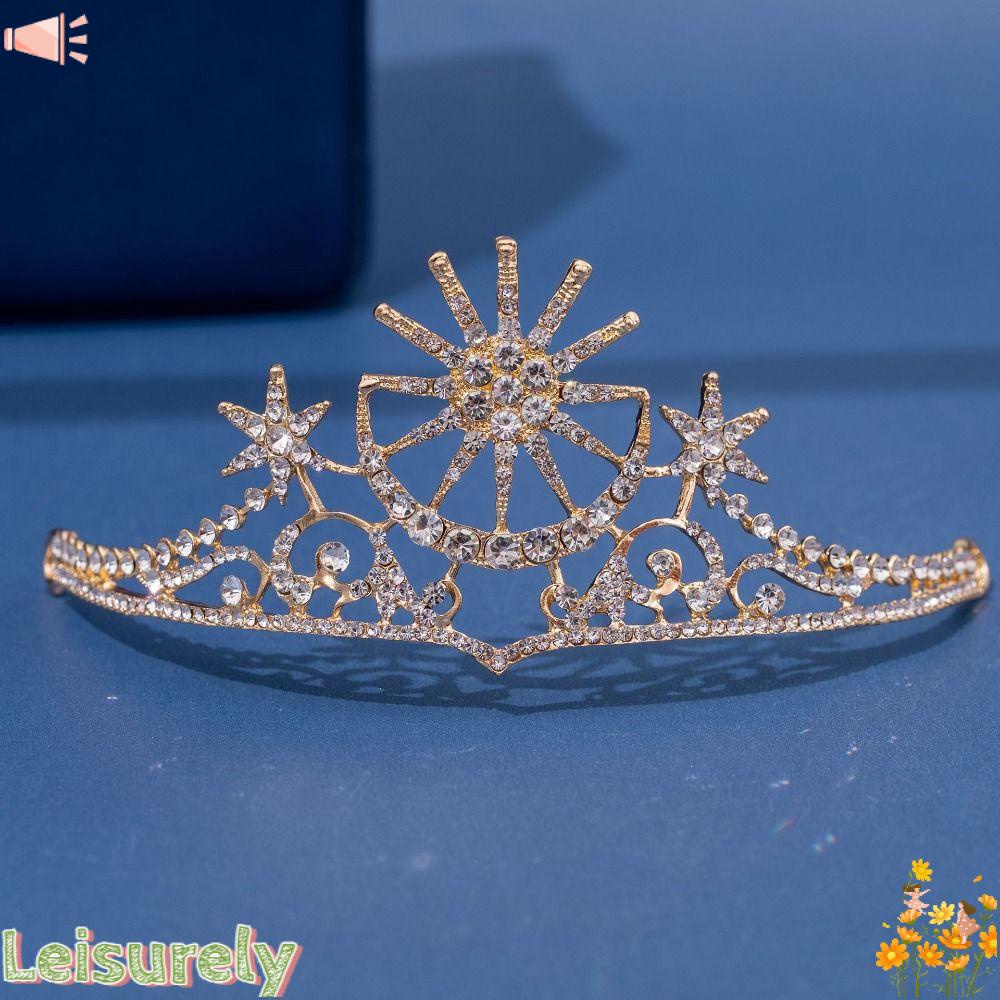 Phụ Kiện Vương Miện Ngôi Sao Trang Trí Tóc Phong Cách Vintage|Băng Đô Cài Tóc Bằng Vải Nhung Thời Trang