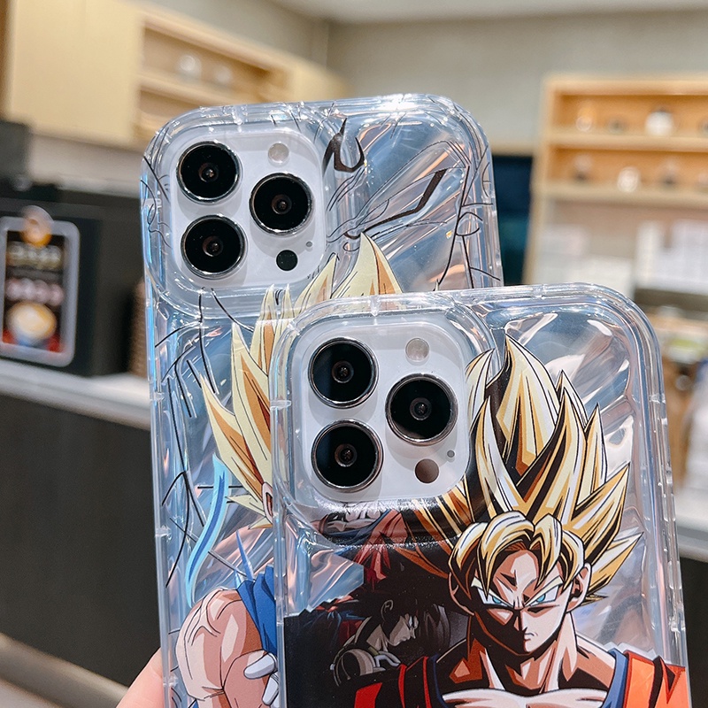 Ốp Điện Thoại Dẻo Màu Laser Họa Tiết Hoạt Hình Dragon Ball Cho iPhone 14ProMax 13 11 12 Pro Max 11