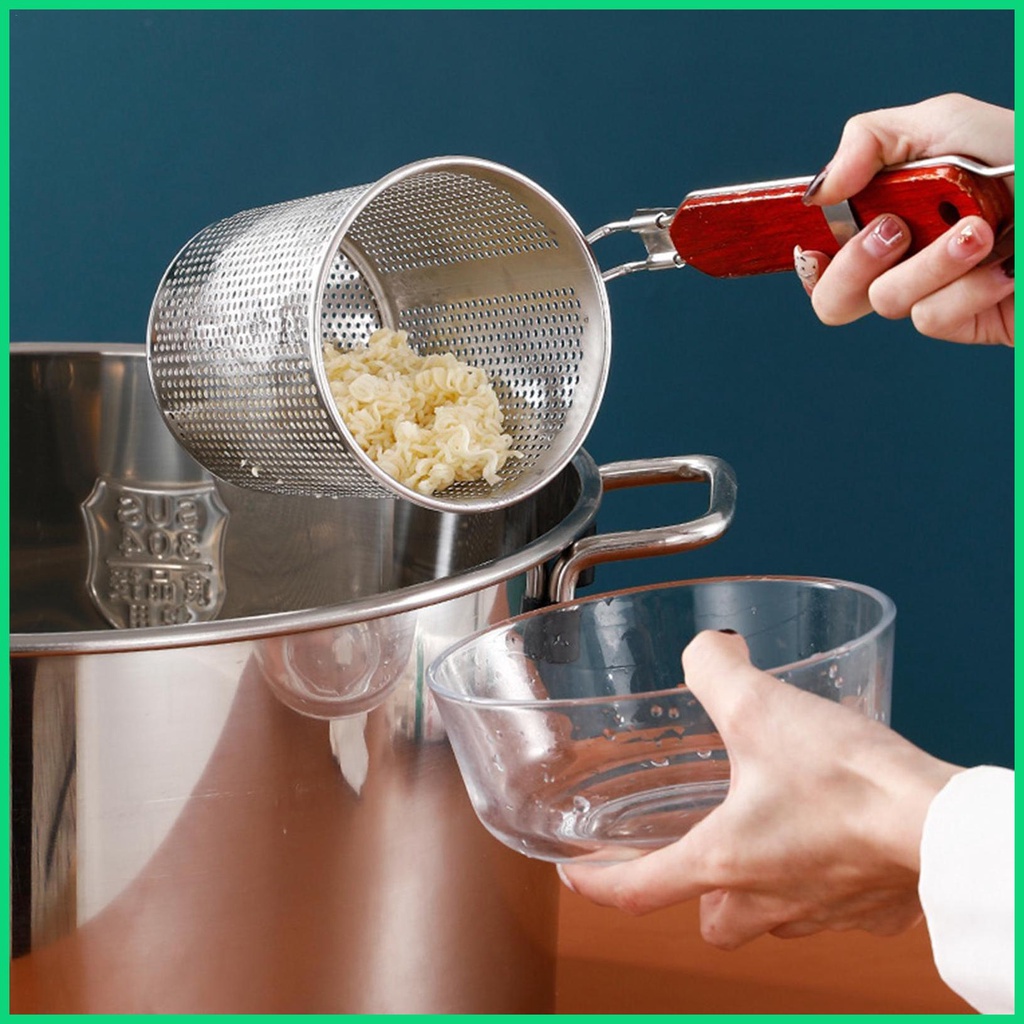 Rây Lọc Mì Ý Bằng Thép Không Gỉ Có Tay Cầm Tiện Dụng Cho Nhà Bếp