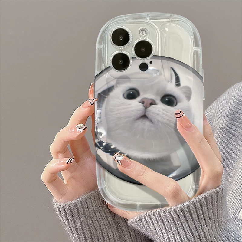 Ốp Điện Thoại Silicone Mềm Trong Suốt Chống Sốc In Hình Mèo Dễ Thương Cho IPhone 14 13 12 11 Pro Max XS X XR 8 + 7 Plus