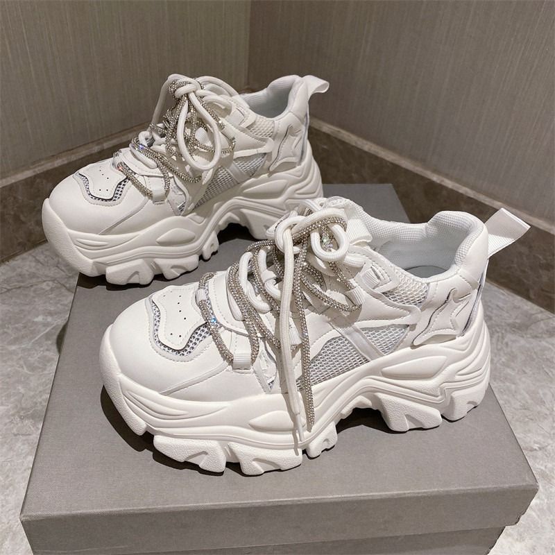 Giày Thể Thao Lưới Đế Dày Buộc Dây Kiểu Châu Âu Dễ Phối Đồ Cho Nữ