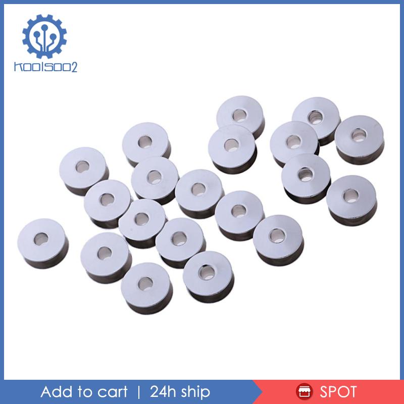 Set 20 Lõi Cuộn Chỉ Kim Loại 20x10mm Cho Máy May Công Nghiệp