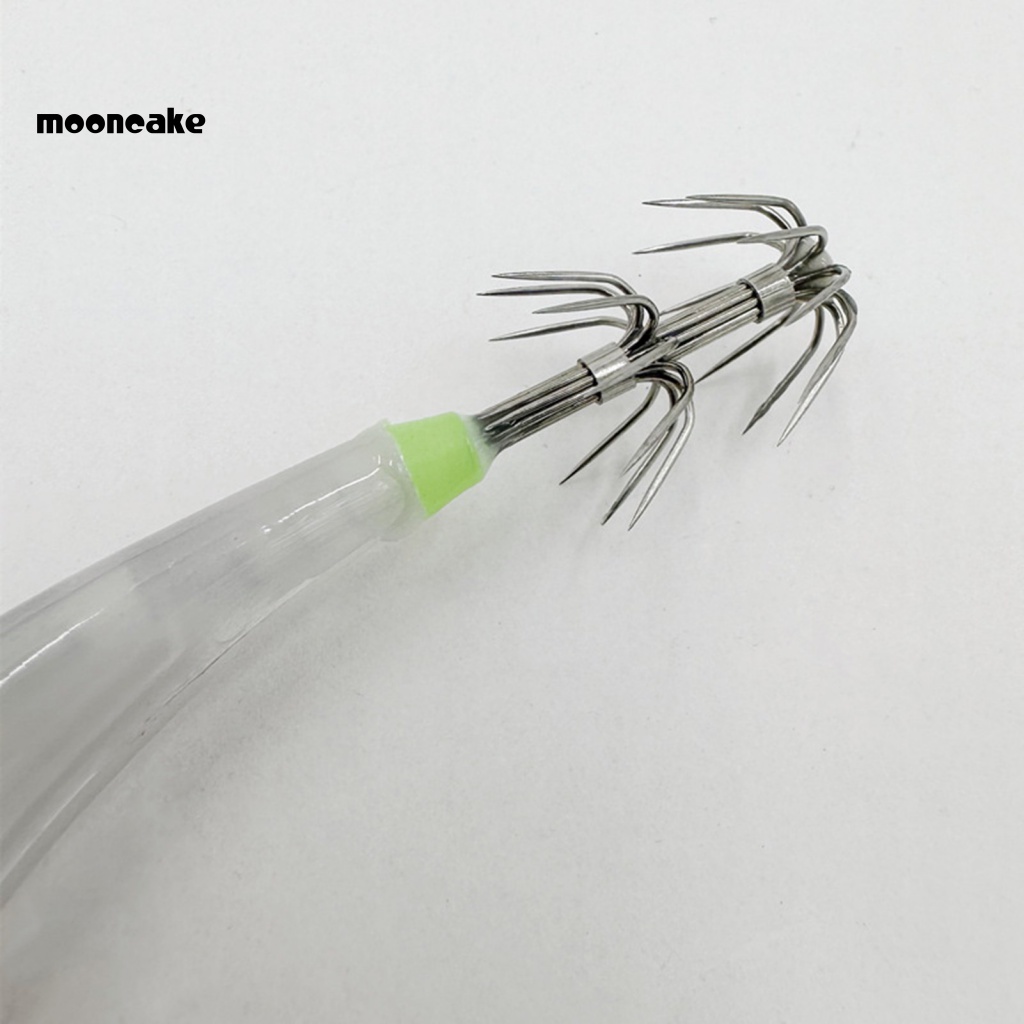 &lt; Mooncake &gt; Mồi Câu Cá Giả Hình Mực Phát Quang UV Bằng Kim Loại