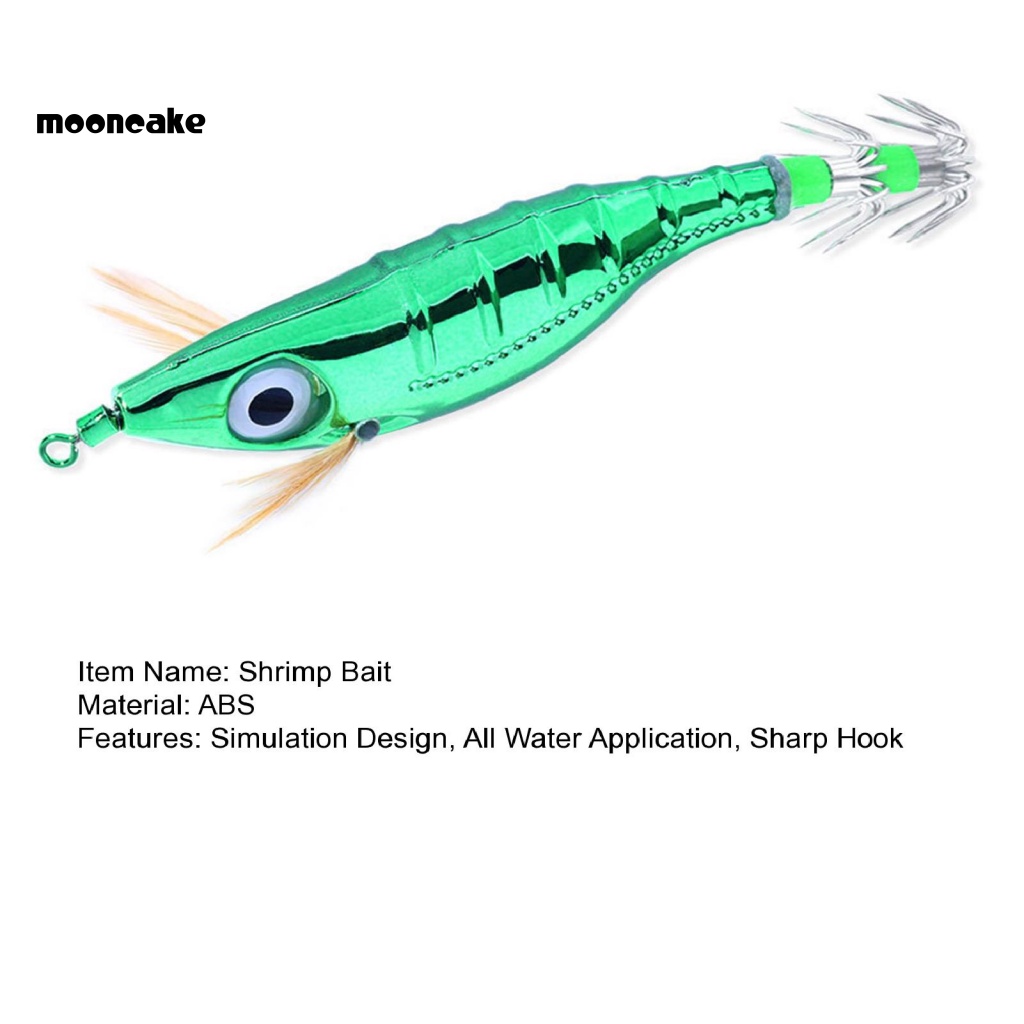 &lt; Mooncake &gt; Mồi Câu Cá Giả Hình Tôm Biển Chống Ăn Mòn Thiết Kế Sống Động