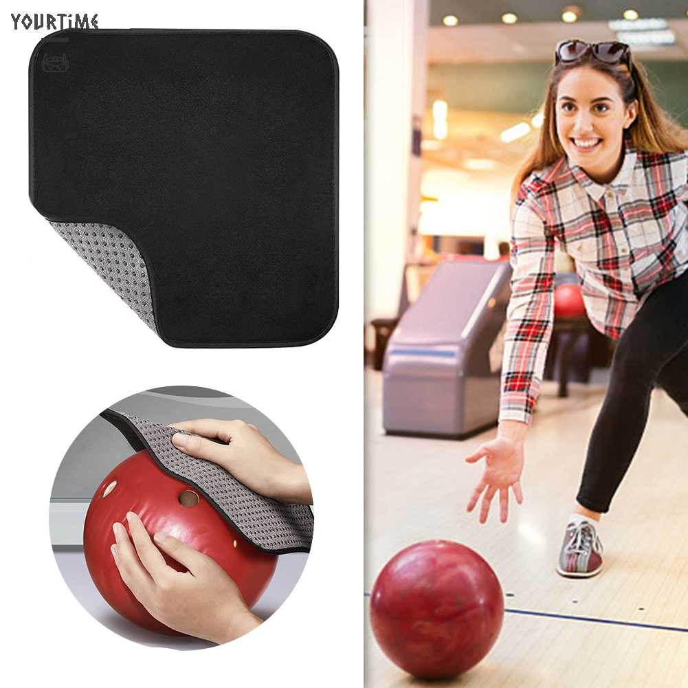 Khăn Lau Bóng Bowling Bằng Sợi Micro Mềm Mại Gọn Nhẹ Màu Đen Tiện Dụng