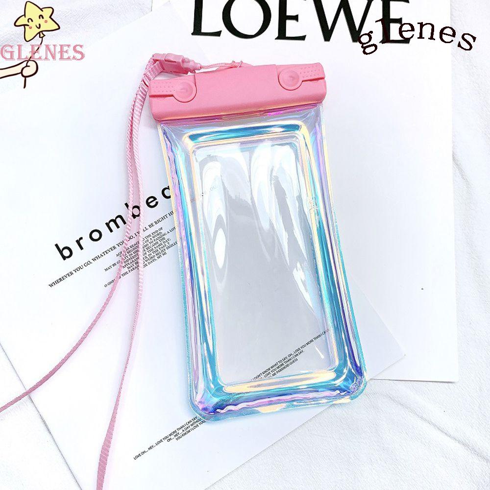 Túi Đựng Điện Thoại Chống Thấm Nước Màu Laser Tiện Dụng Khi Đi Bơi