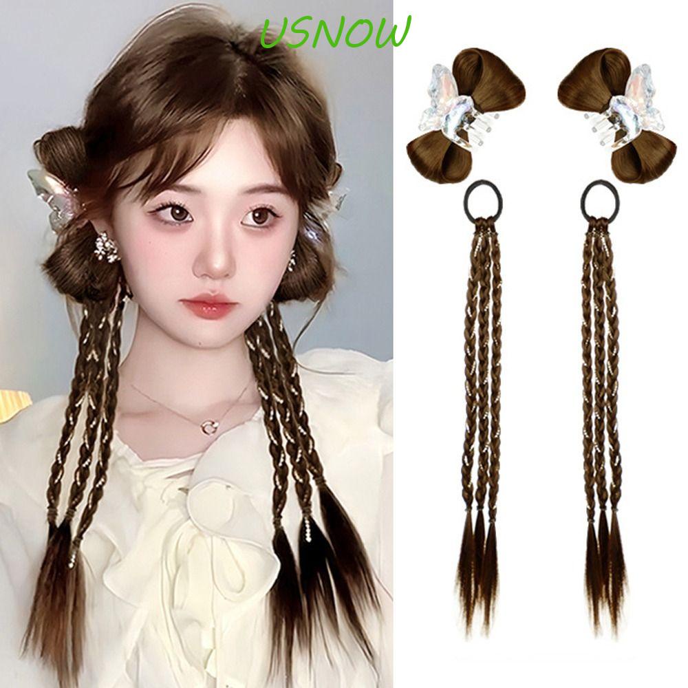 Dây Buộc Tóc Cao Su Tổng Hợp Phối Lông Bướm Thời Trang Cho Nữ