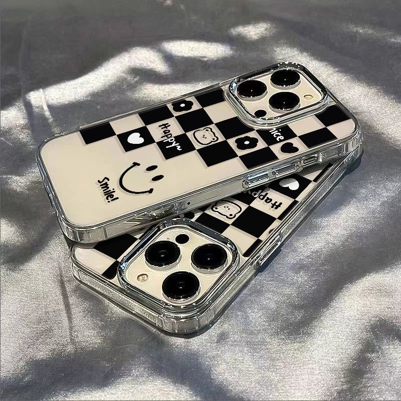 ✅Ốp Điện Thoại Mềm Chống Sốc Họa Tiết Mặt Cười Đơn Giản Cho Iphone Plus 13 7 Max 12 814 Pro 11