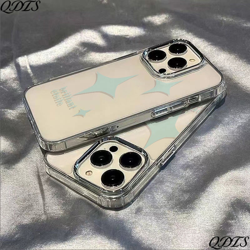 ✅Ốp Điện Thoại Mềm Chống Sốc Họa Tiết Ngôi Sao Màu Trắng Cho Iphone 711iphone12 8In 13 plus14pro max QTTH