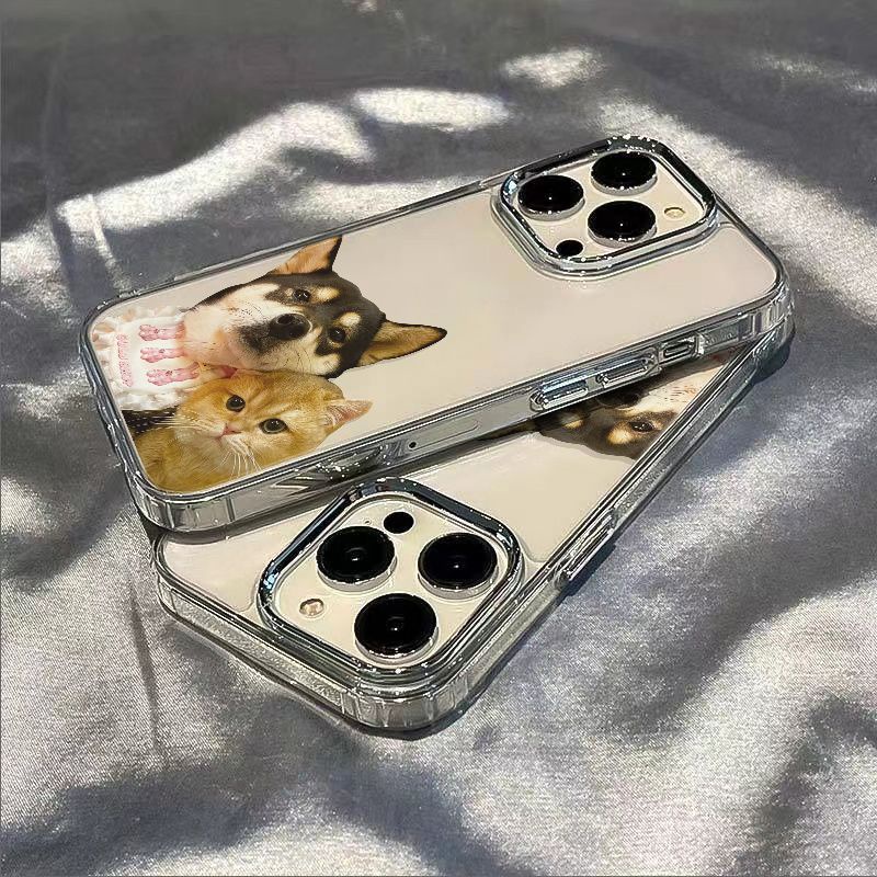 ✅Ốp Điện Thoại Mềm Chống Sốc Hình Chó Mèo Cho Iphone 11 7 13max Plus8 Iphone1214Proins Style / NRE5