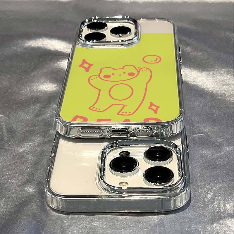 ✅Ốp Điện Thoại Dẻo Họa Tiết Chú Gấu Dễ Thương Chống Sốc Kèm Giá Đỡ Cho Iphone12Max7 IQK0 811 xs Apple 13 / 14pro