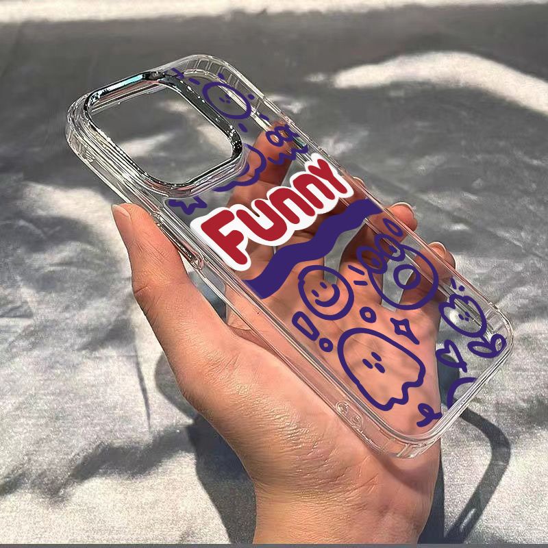 ✅Ốp Điện Thoại Mềm Chống Sốc Họa Tiết Hoạt Hình Graffiti Đơn Giản Cho Iphone Max 7 14pro plus 128 1113ins KCW7