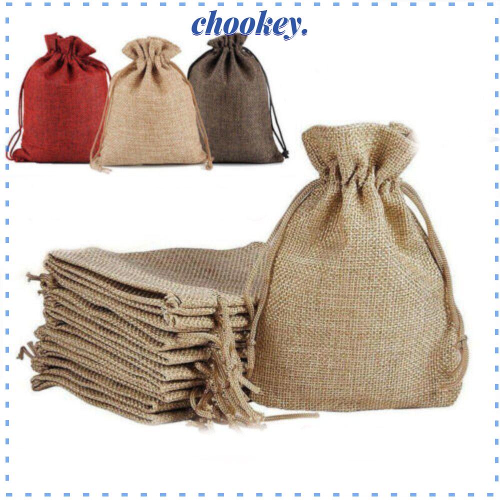 Set 10 Túi Vải Bố Dây Rút Đựng Đồ Tiện Dụng