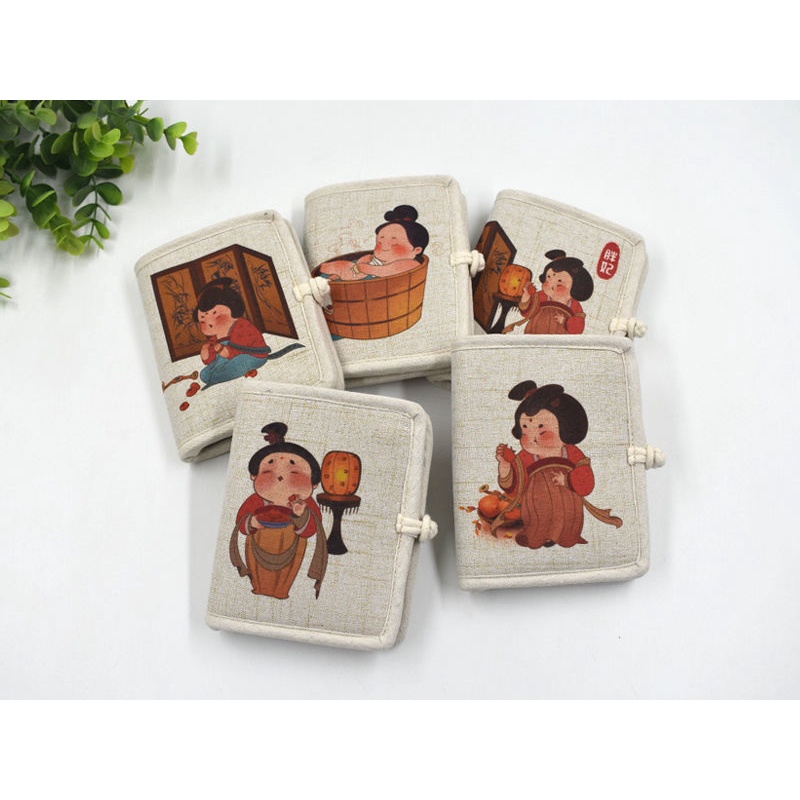 Dễ thương vải ngắn ví nhỏ cô gái gấp vải chủ thẻ sinh viên phong cách mới phiên bản hàn quốc độc đáo đơn giản