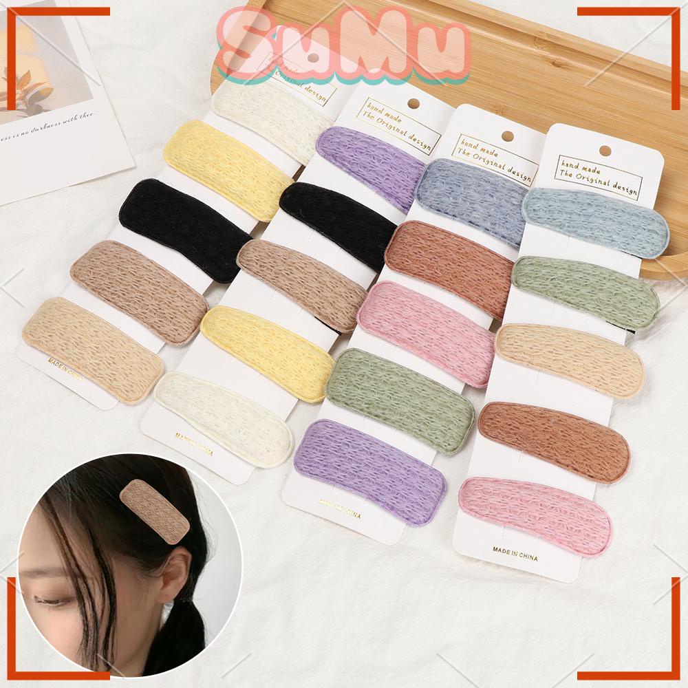 Bộ 5 Kẹp Tóc Len Dệt Kim Thời Trang Thu Đông Cho Nữ