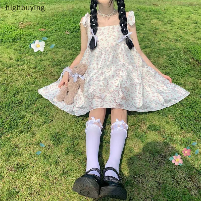 Đầm Hai Dây Dáng Chữ A Họa Tiết Hoa Ngọt Ngào Thời Trang Mùa Hè Hàn Quốc 2023 Mới