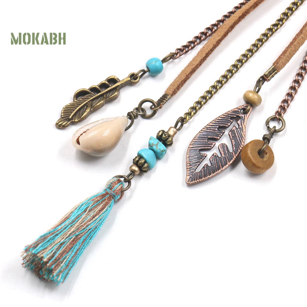 [Mok Abh] Bông Tai Hình Hoa Hướng Dương Và Vỏ Sò Phong Cách Boho