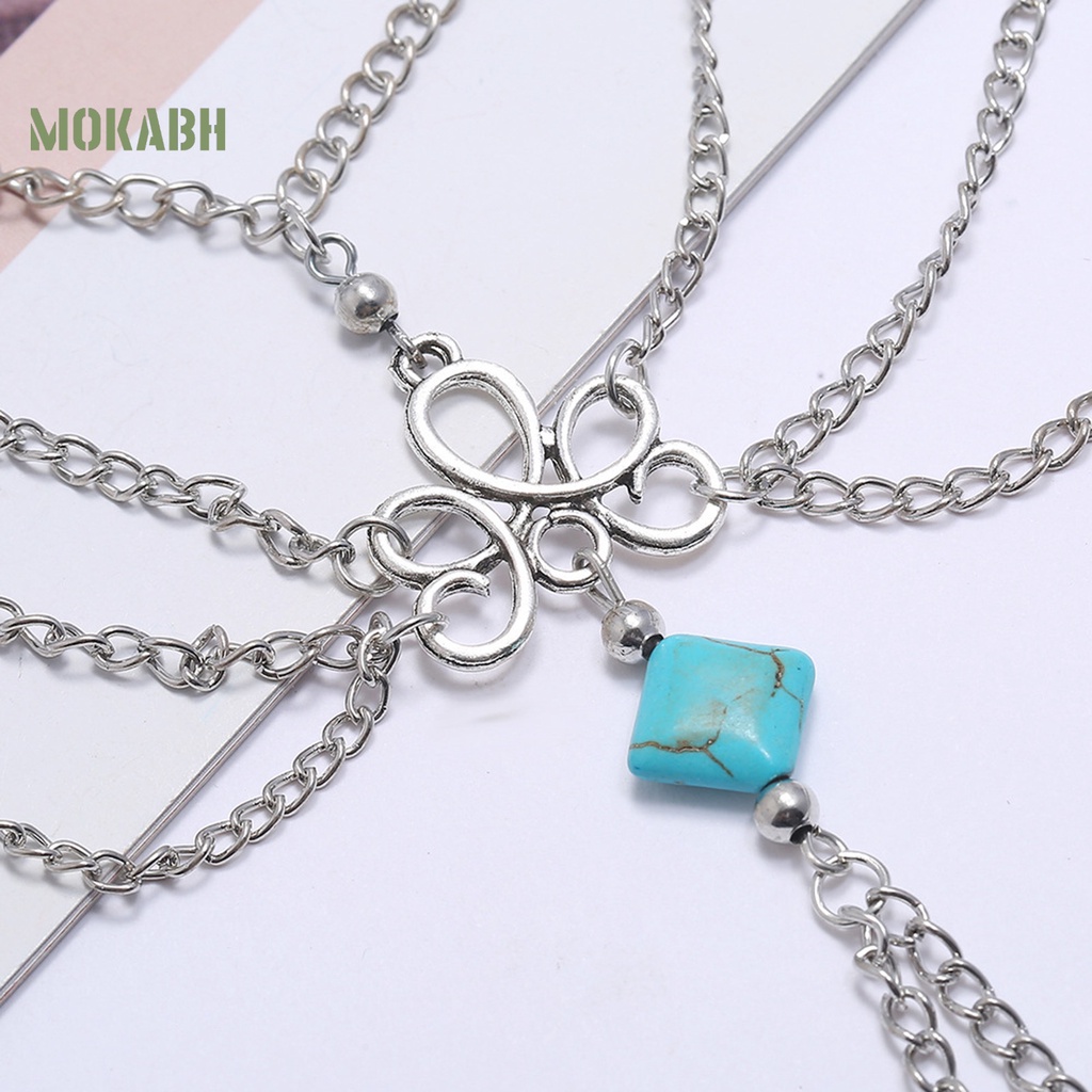 Lắc Chân Nhiều Lớp Bằng Hợp Kim Không Gây Kích Ứng Phong Cách Bohemian Thời Trang Cho Nữ