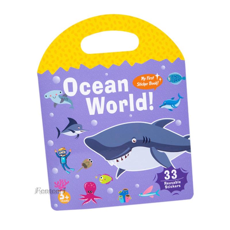 [Fenteer1] Sách Hình Dán Tĩnh Điện Giáo Dục Sách Có Thể Tái Sử Dụng Cho Trẻ