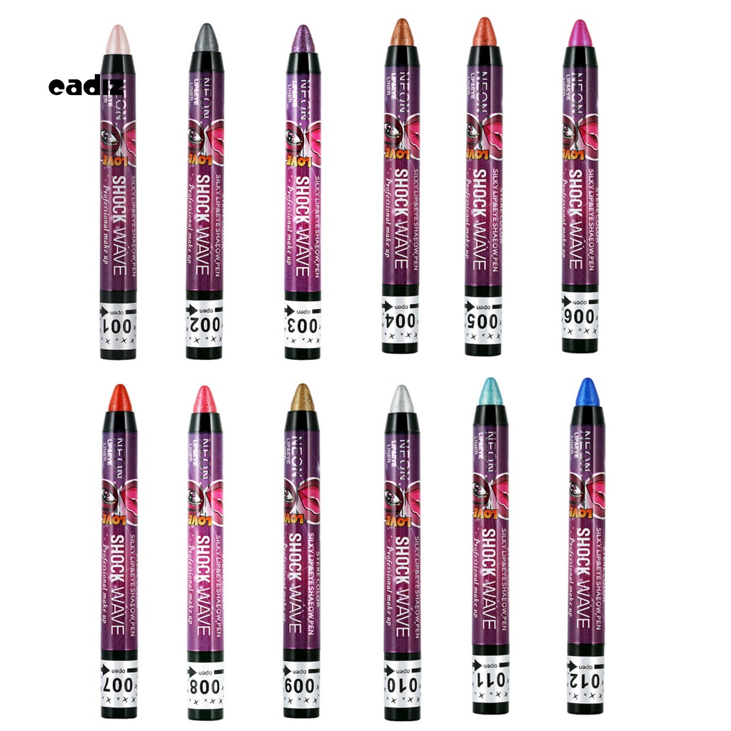 Bút Phấn Mắt Chuyên Nghiệp 2 Trong 1 Gồm 12 Màu Tùy Chọn