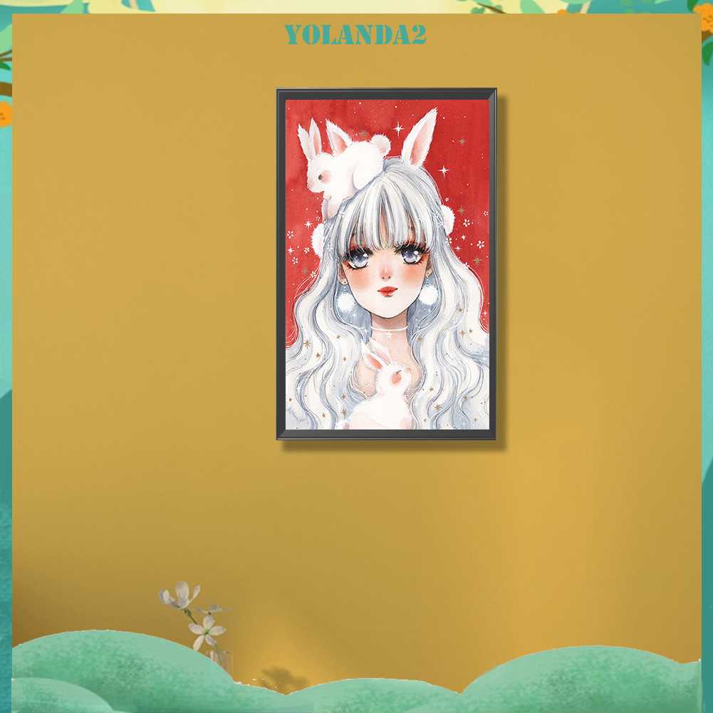 Tranh Đính Đá Kim Cương Toàn Bộ 5D DIY Hình Vẽ Cô Gái Trang Trí Nhà Cửa