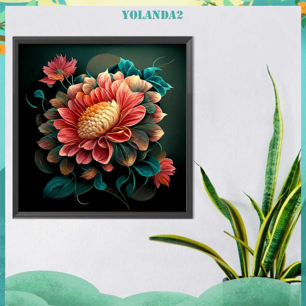 Tranh Đính Đá Kim Cương Toàn Bộ 5D DIY Hình Vẽ Hoa Trang Trí Nhà Cửa