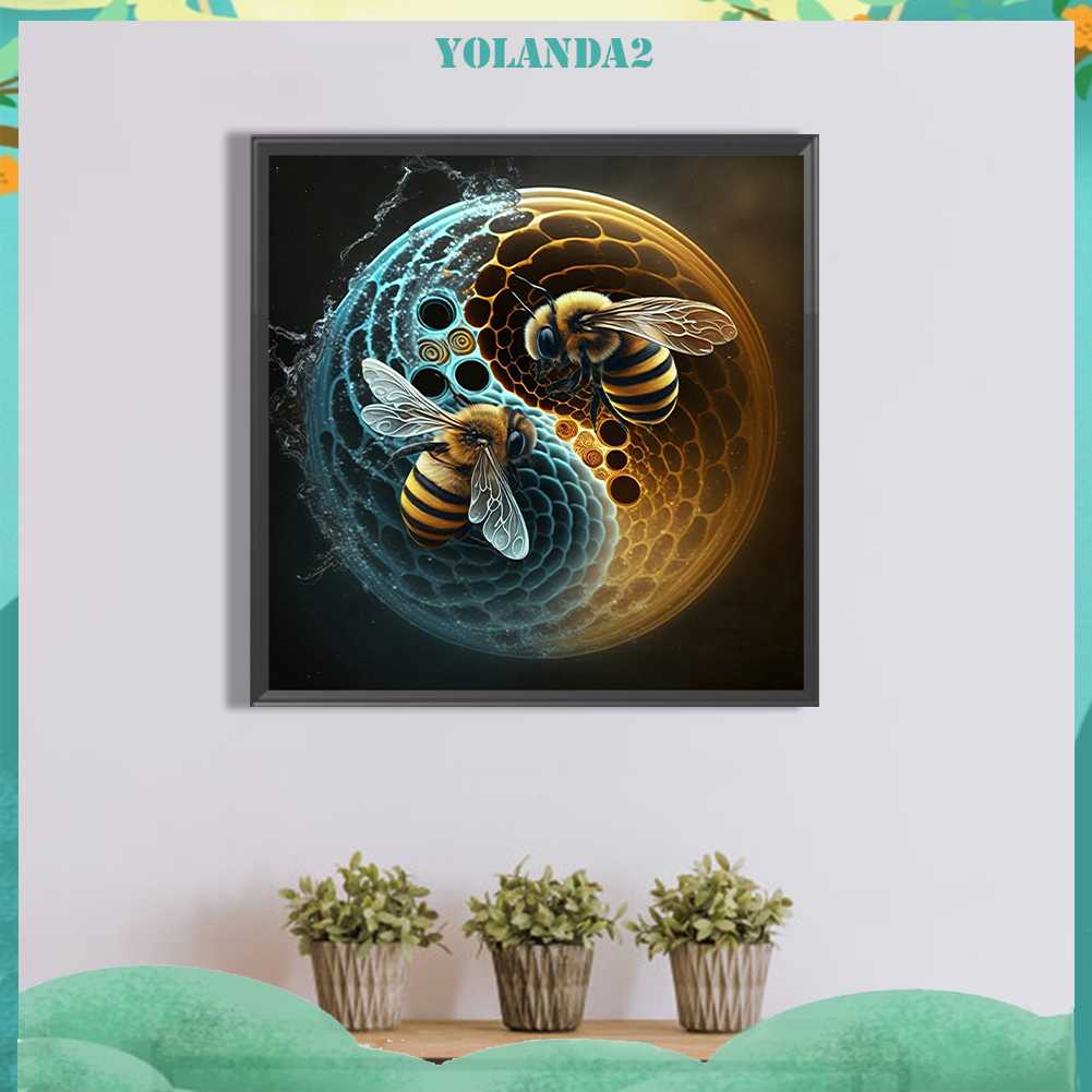 Tranh Đính Đá Kim Cương Toàn Bộ 5D DIY Hình Vẽ Con Ong