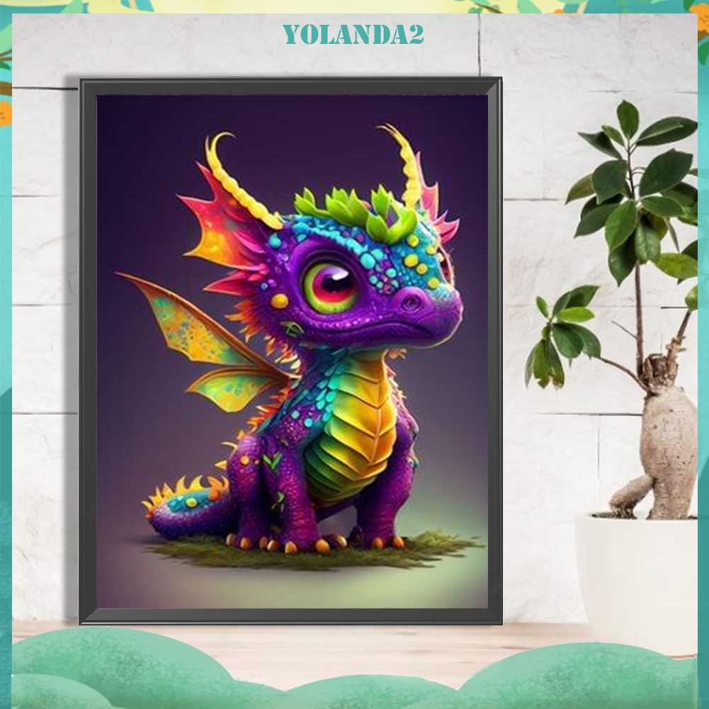 Tranh Đính Đá Kim Cương Toàn Bộ 5D DIY Hình Vẽ Khủng Long