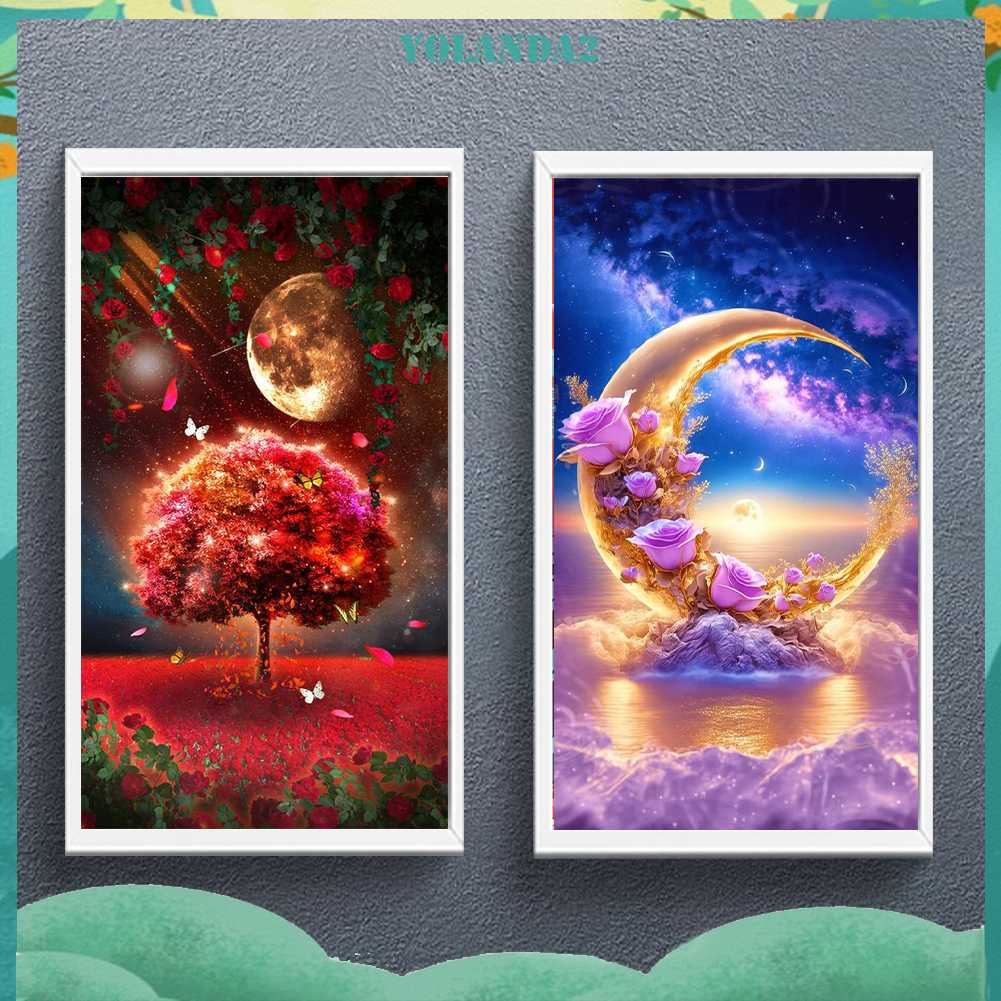 Tranh Đính Đá Kim Cương Toàn Bộ 5D DIY Hình Vẽ Phong Cảnh Trang Trí Nhà Cửa