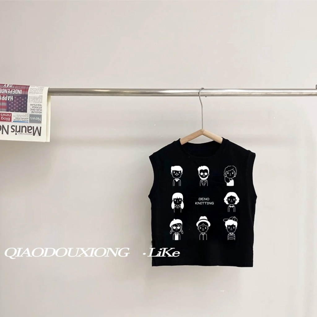 Áo Thun Sát Nách Cổ Tròn Dáng Rộng Thời Trang Mùa Hè Cho Bé