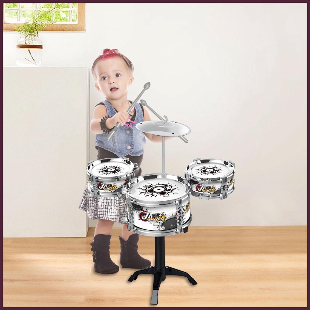 Bộ Trống Thiết Kế Khung Hỗ Trợ Chân Nhỏ Hỗ Trợ Học Chơi Và Khảm Đá Dành Cho Người Mới Bắt Đầu