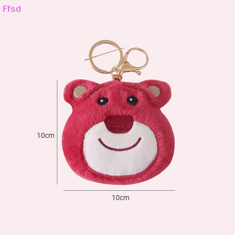 {Ffsd} Móc Khóa Xe Hơi / Ba Lô Đồ Chơi Nhồi Bông Hình Gấu Dâu Tây Hoạt Hình Disney Đáng Yêu Sáng Tạo * Hàng Bán Chạy