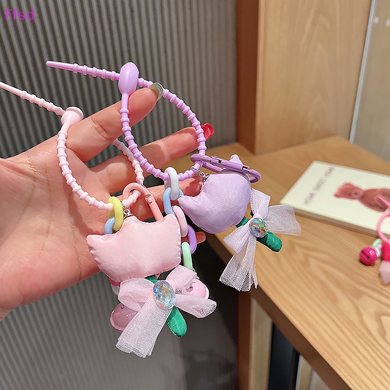 {Ffsd} Móc Khóa Điện Thoại Cặp Đôi Hình Hoa Tulip Bằng Vải Dễ Thương Làm Quà Tặng Cá Nhân Hóa