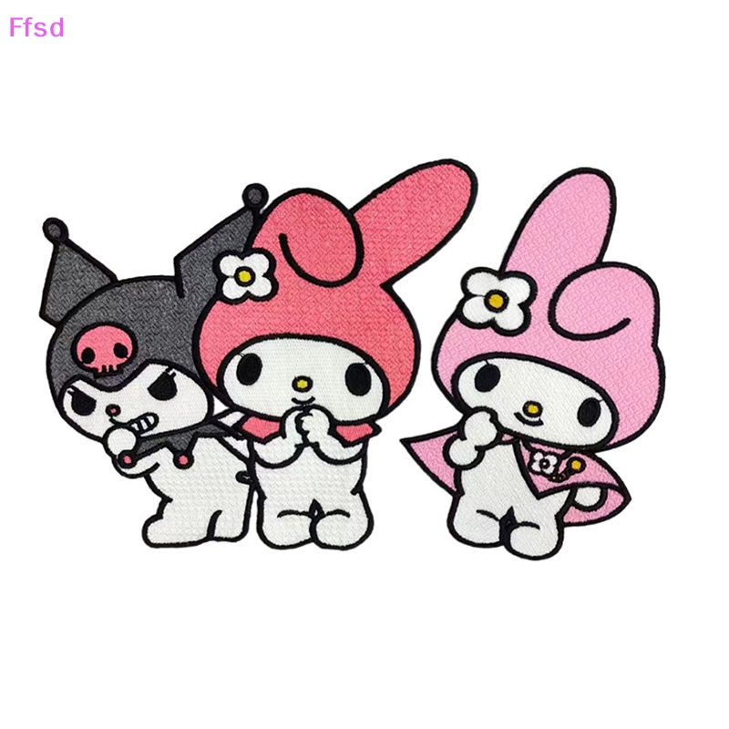 {Ffsd} Miếng Vá Quần Áo Jean Thêu Họa Tiết Hoạt Hình Kuromi Hòa Tan Trong Nước DIY * Bán Chạy