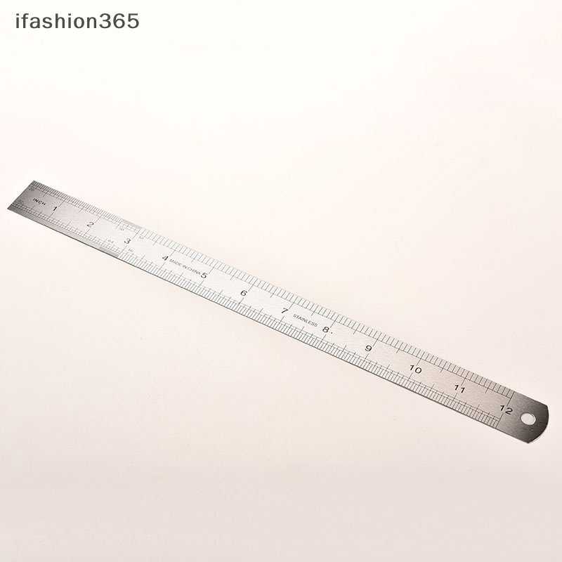 Thước Đo Hai Mặt Bằng Thép Không Gỉ ifashion365] 30cm 3CC
