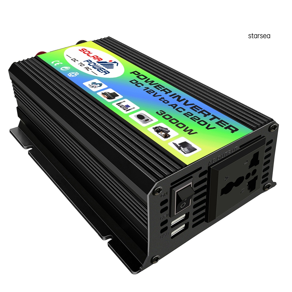Tẩu Sạc Chuyển Đổi CA-3000W DC 12V Sang AC 220V Cho Xe Ô Tô