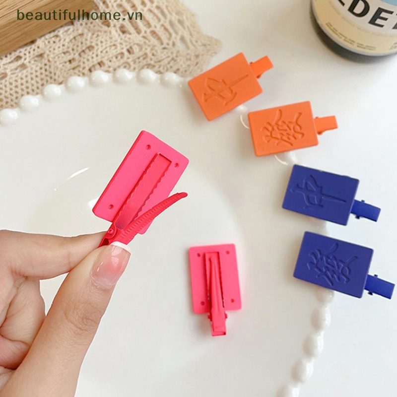 1 Cặp Kẹp Tóc Hình Học Mini Dễ Thương Mừng Năm Mới