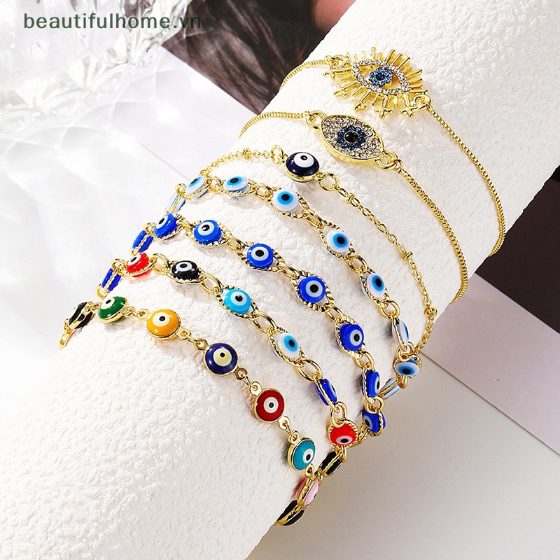 Vòng Tay Chuỗi Hạt Màu Sắc May Mắn Phong Cách Bohemian Thời Trang Mùa Hè Cho Nam Và Nữ